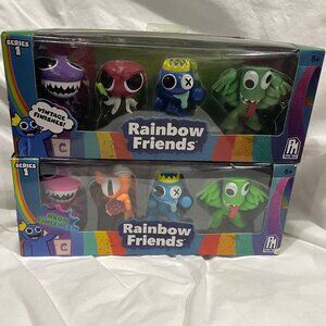 Lot of 2 NIB Rainbow Friends Series 1 Figurines Perfect for ROBLOX Fans Neon Vtg